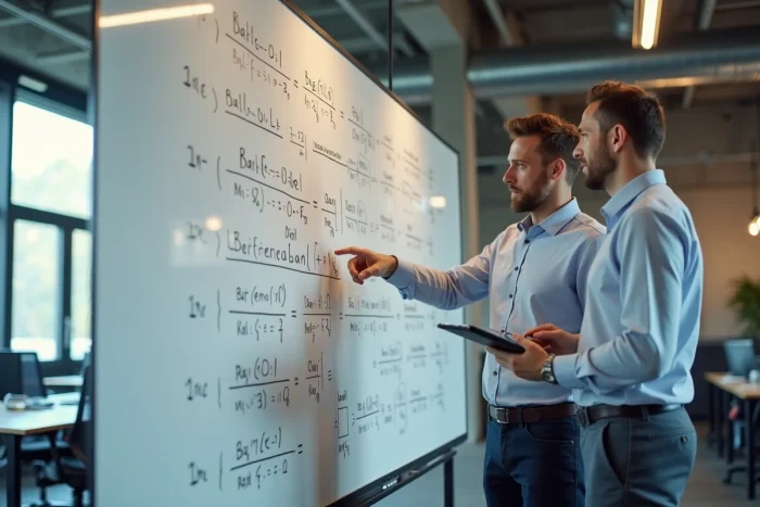Deux analystes financiers comparant les méthodes de calcul différentiel des banques pour les prêts immobiliers