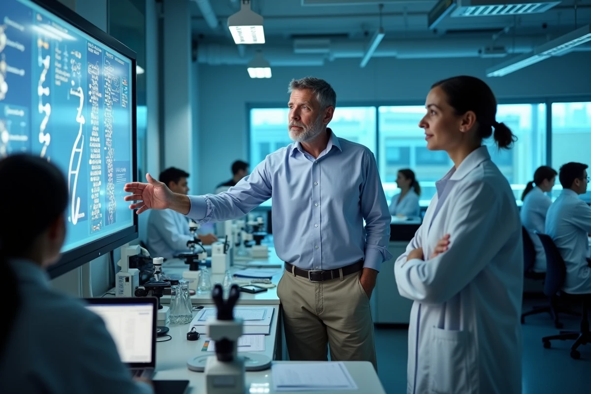 Professeur expliquant des séquences d